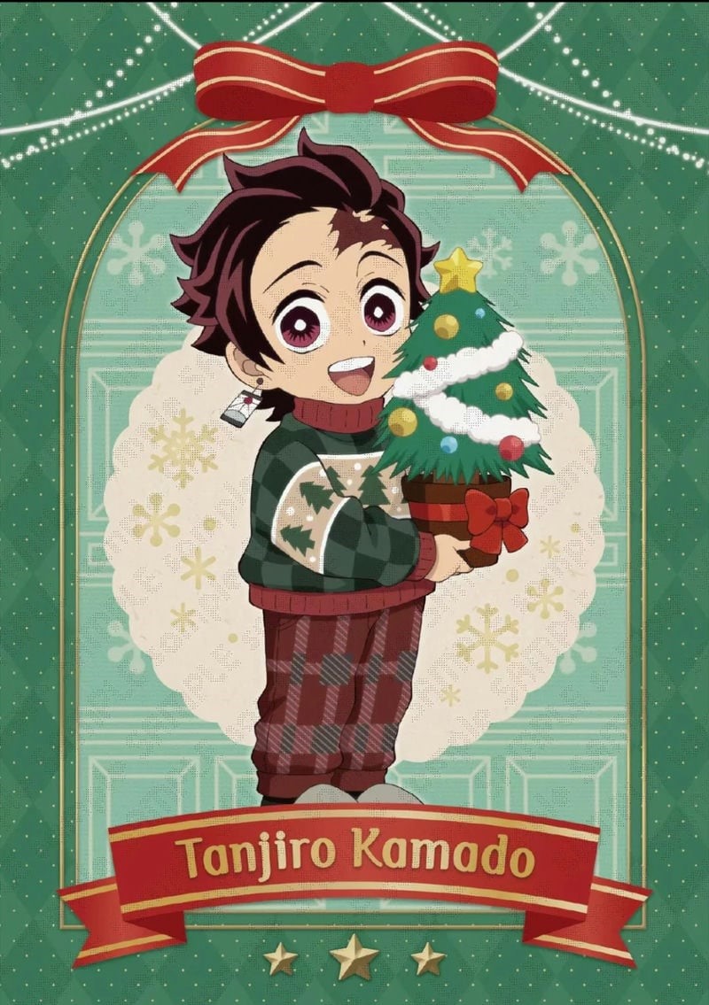 hình ảnh tanjiro noel chibi