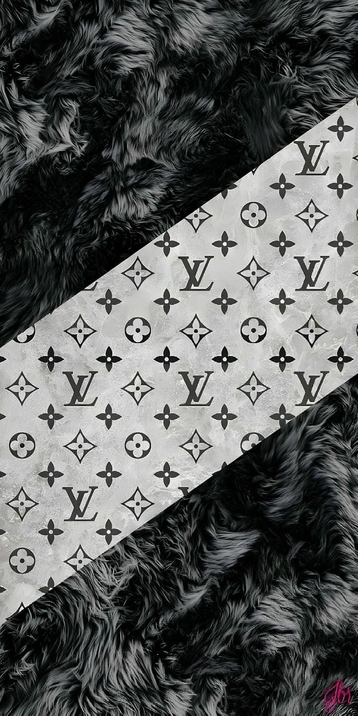 hình nền louis vuitton đen trắng