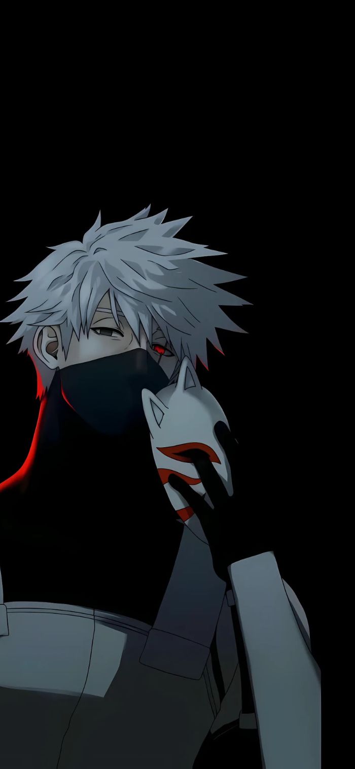 ảnh hình nền kakashi nền đen anbu