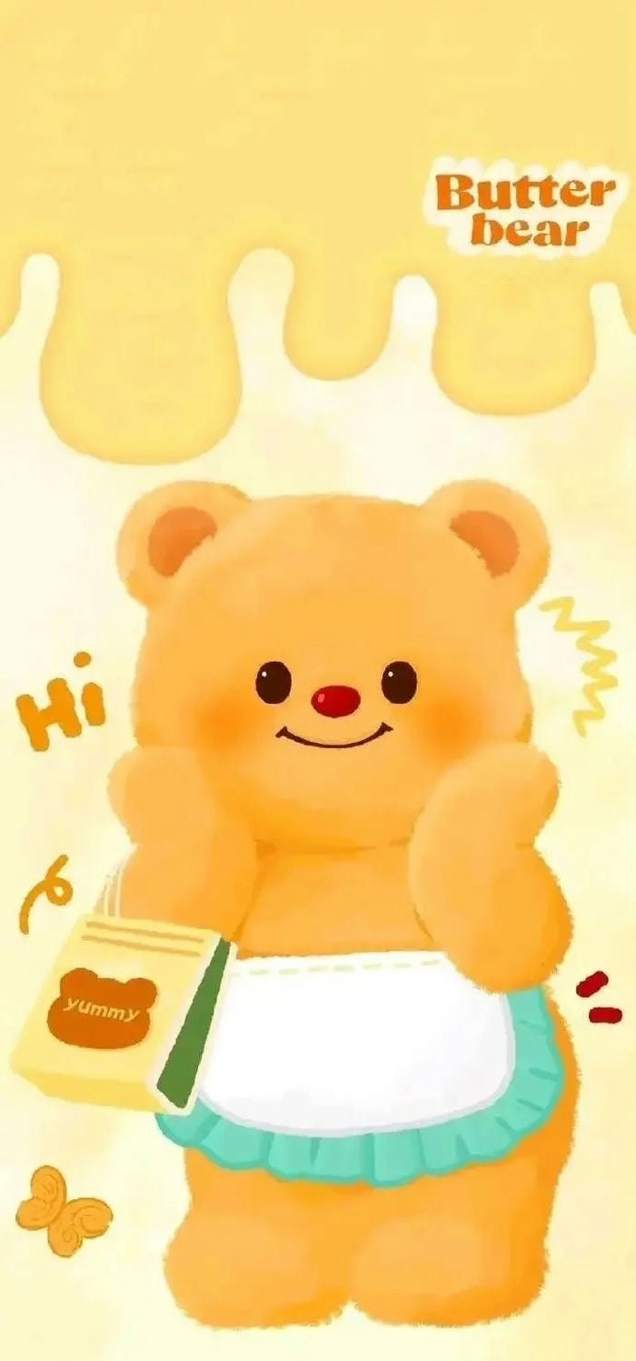 ảnh nền butter bear cute