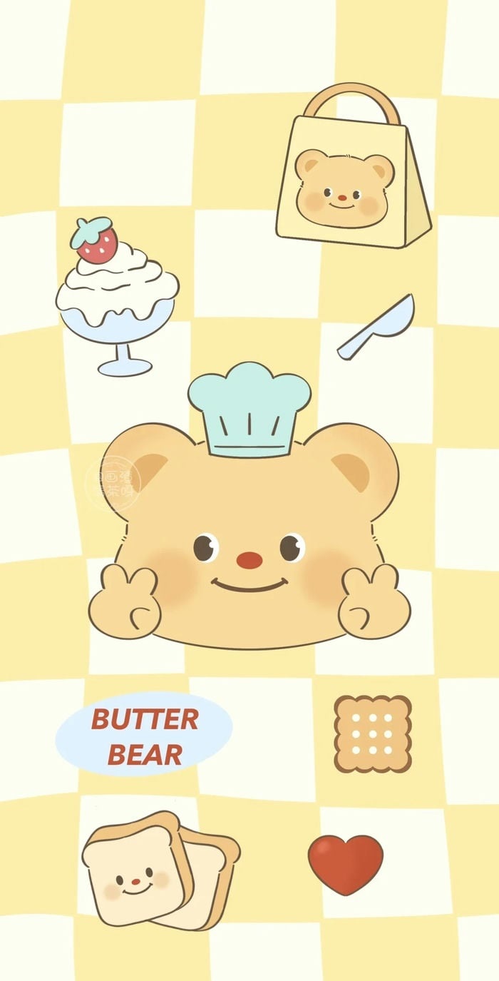 ảnh nền butter bear full HD