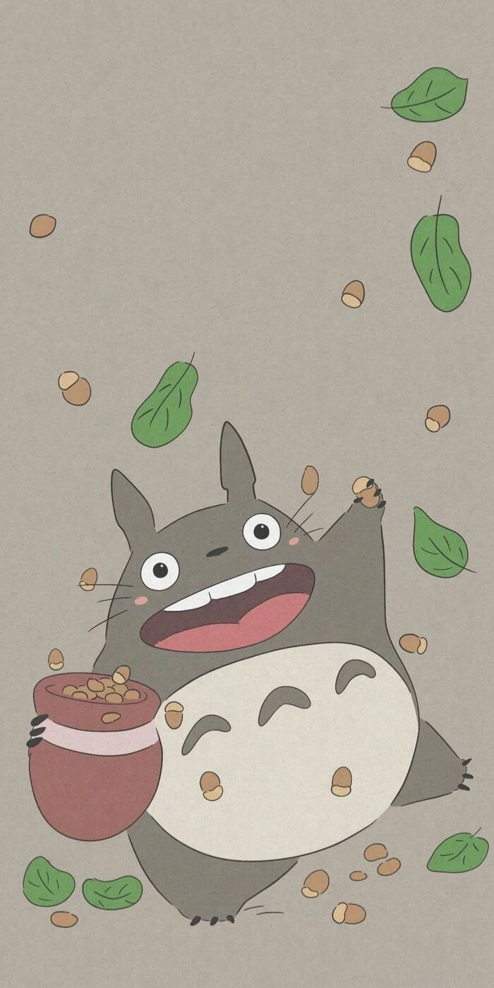 ảnh nền điên thoại hoạt hình totoro hd