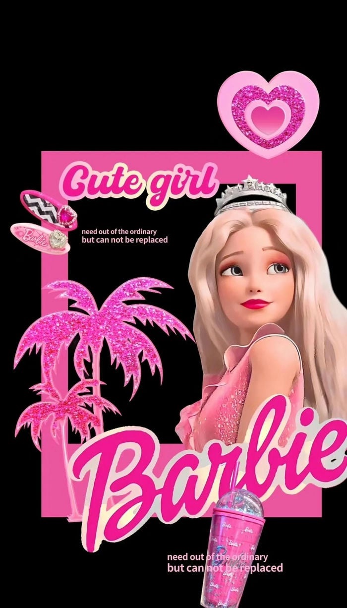 ảnh nền hoạt hình cute barbie