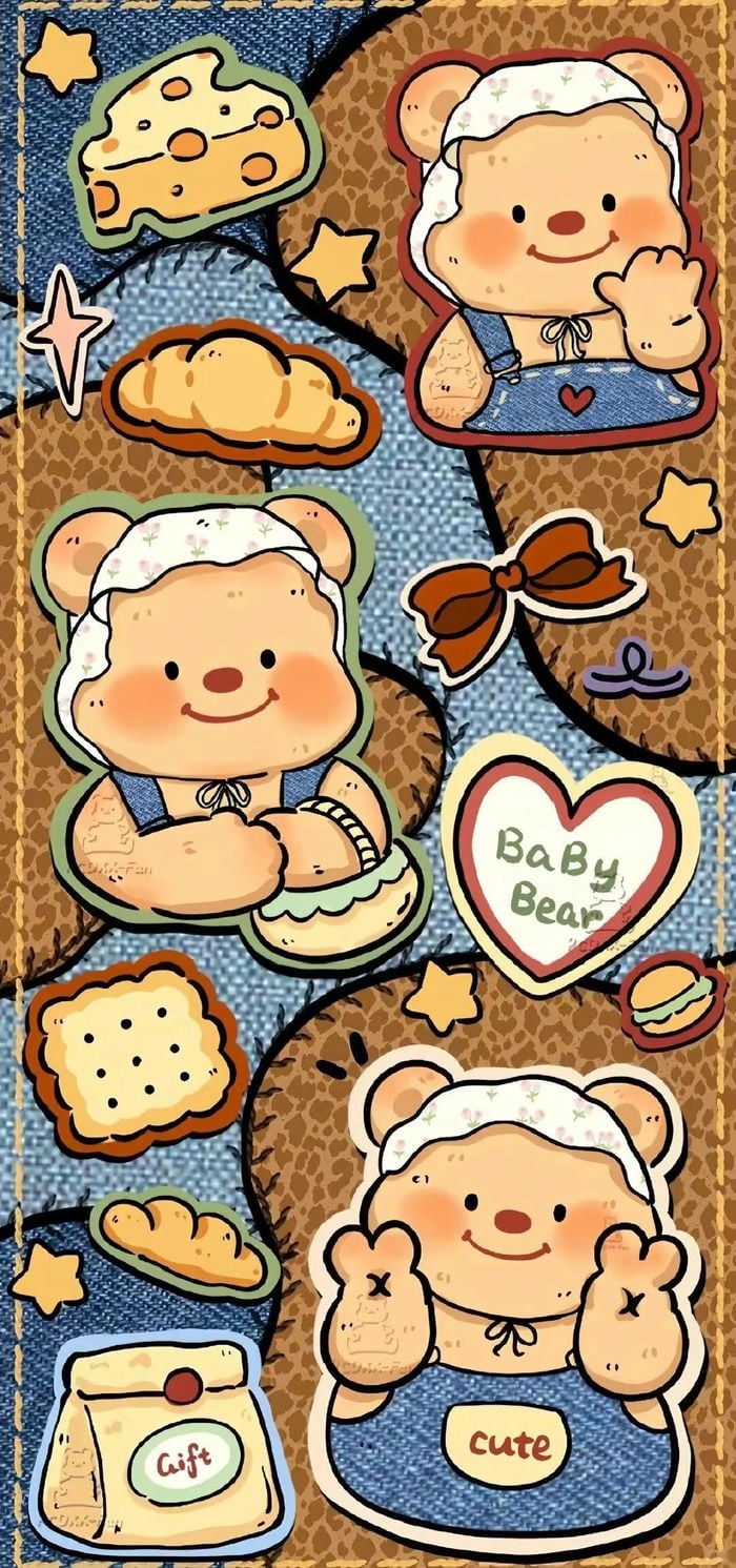 butter bear hình nền cute nhất