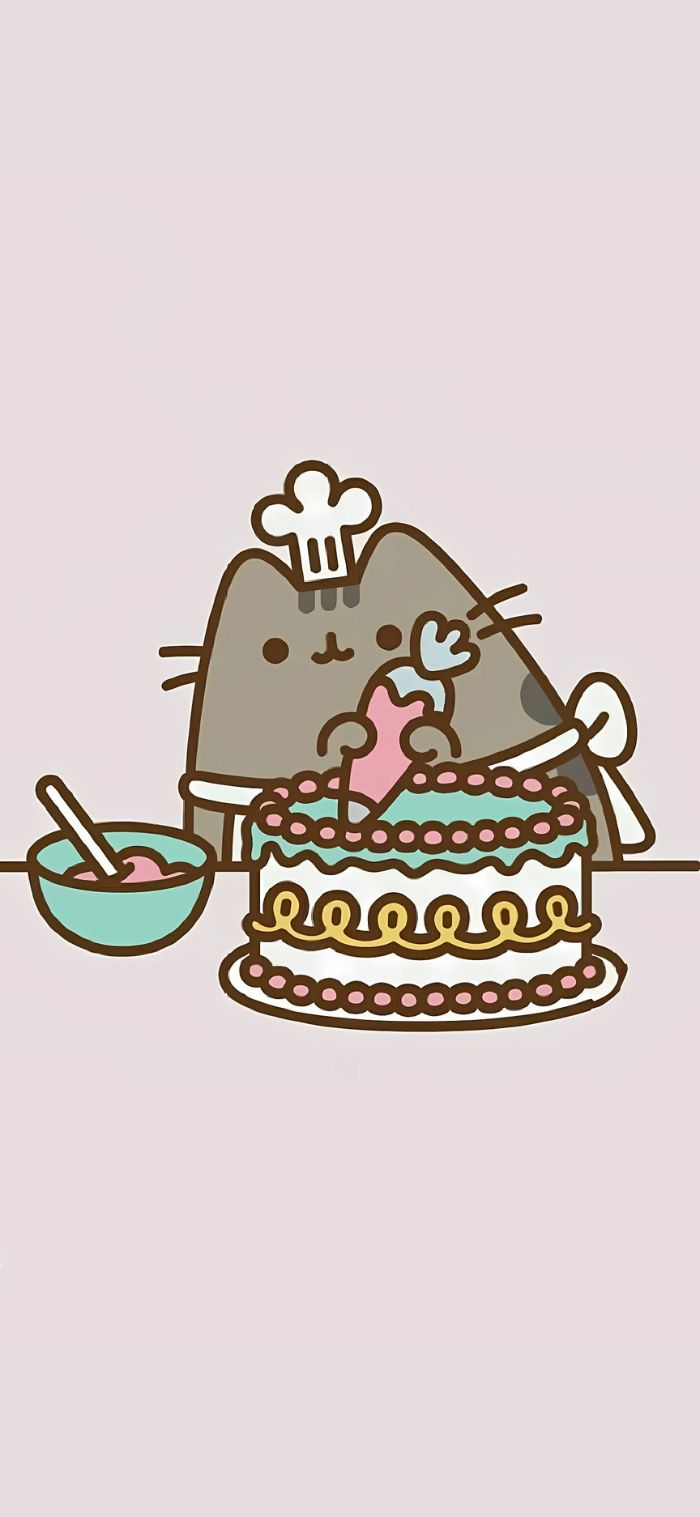 cute hình nền mèo pusheen