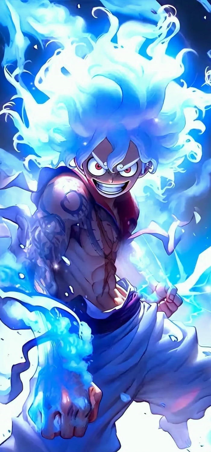 hình ảnh luffy gear 5 3d