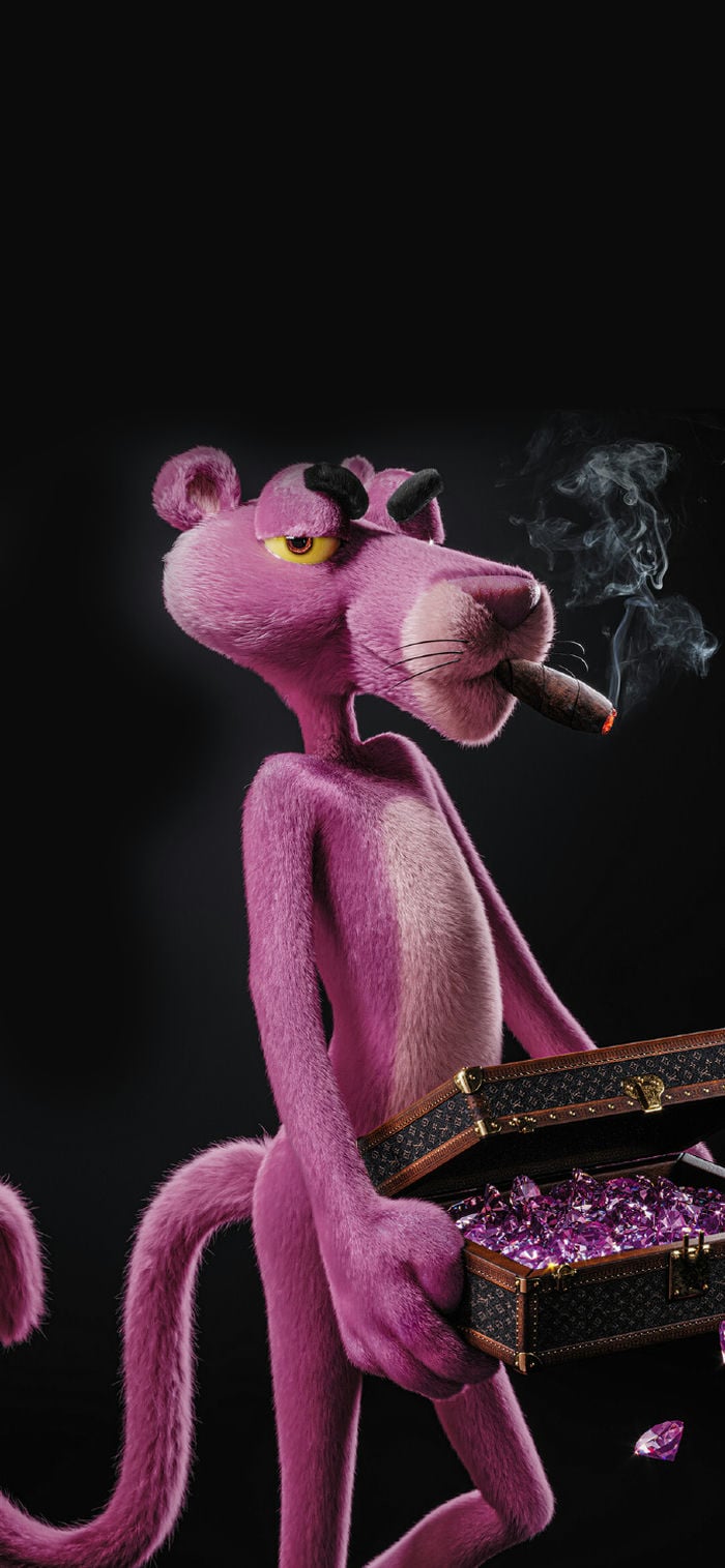 hình nền báo hồng pink panther