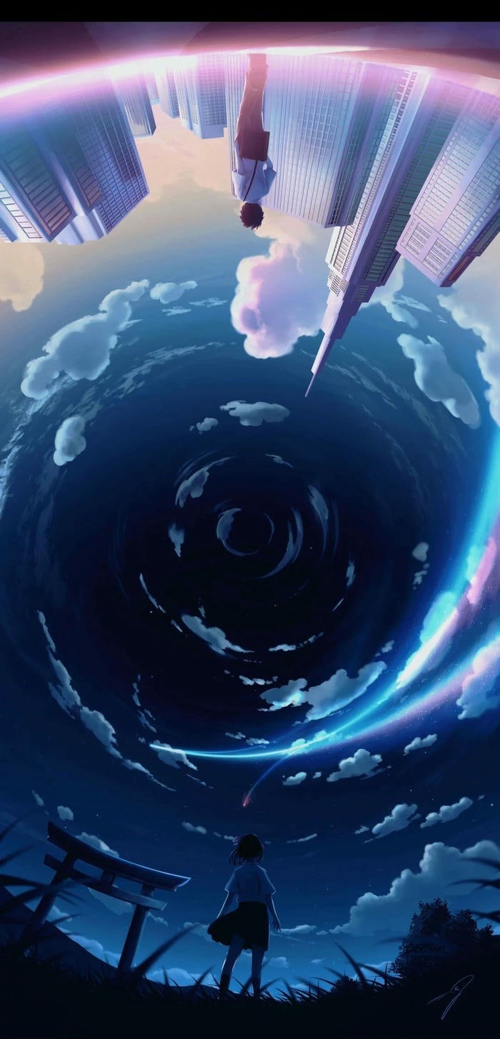 hình nền bầu trời đêm anime