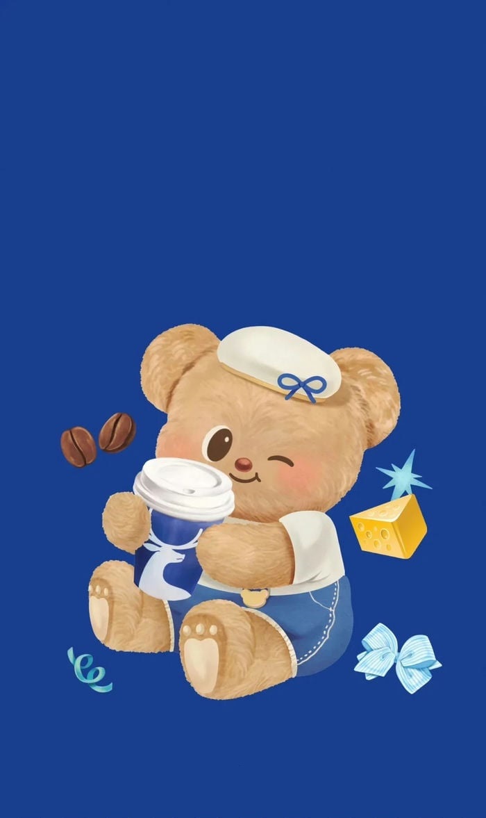 hình nền butter bear đáng iu qtqd