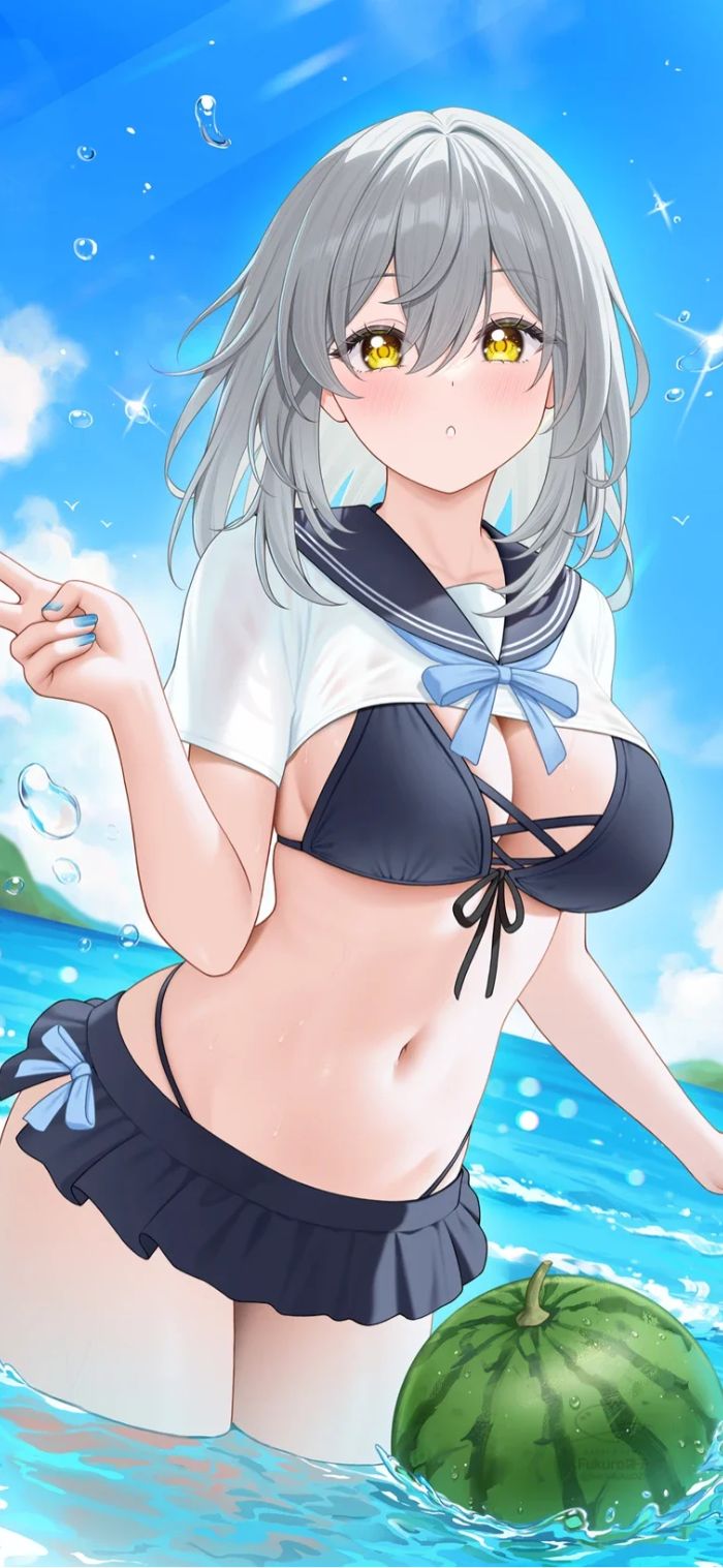 hình nền điện thoại anime nữ mặc bikini sociu