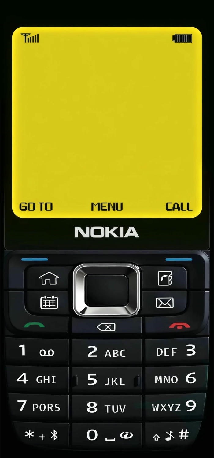 hình nền điện thoại nokia viền đen nền vàng