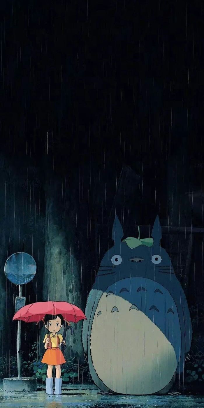 hình nền điện thoại totoro đen