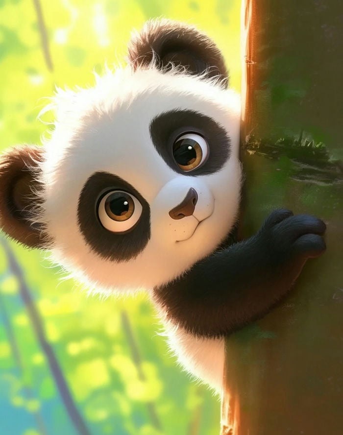 hình nền gấu trúc kung fu panda nhỏ bé