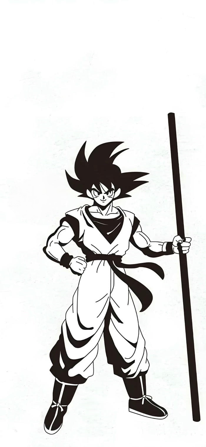 hình nền goku nền trắng