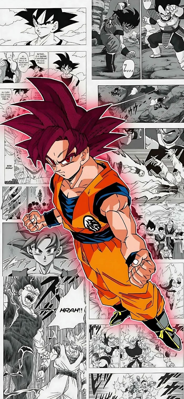 hình nền goku super saiyan god