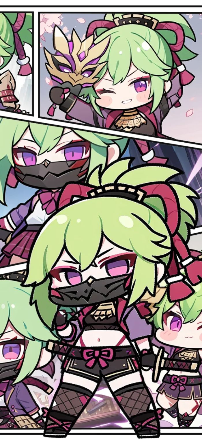 hình nền kuki shinobu genshin impact chibi