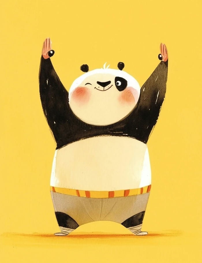 hình nền kung fu panda cute art