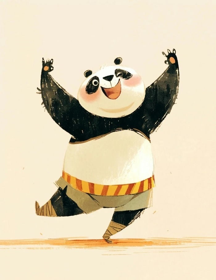 hình nền kung fu panda cute cho điện thoại