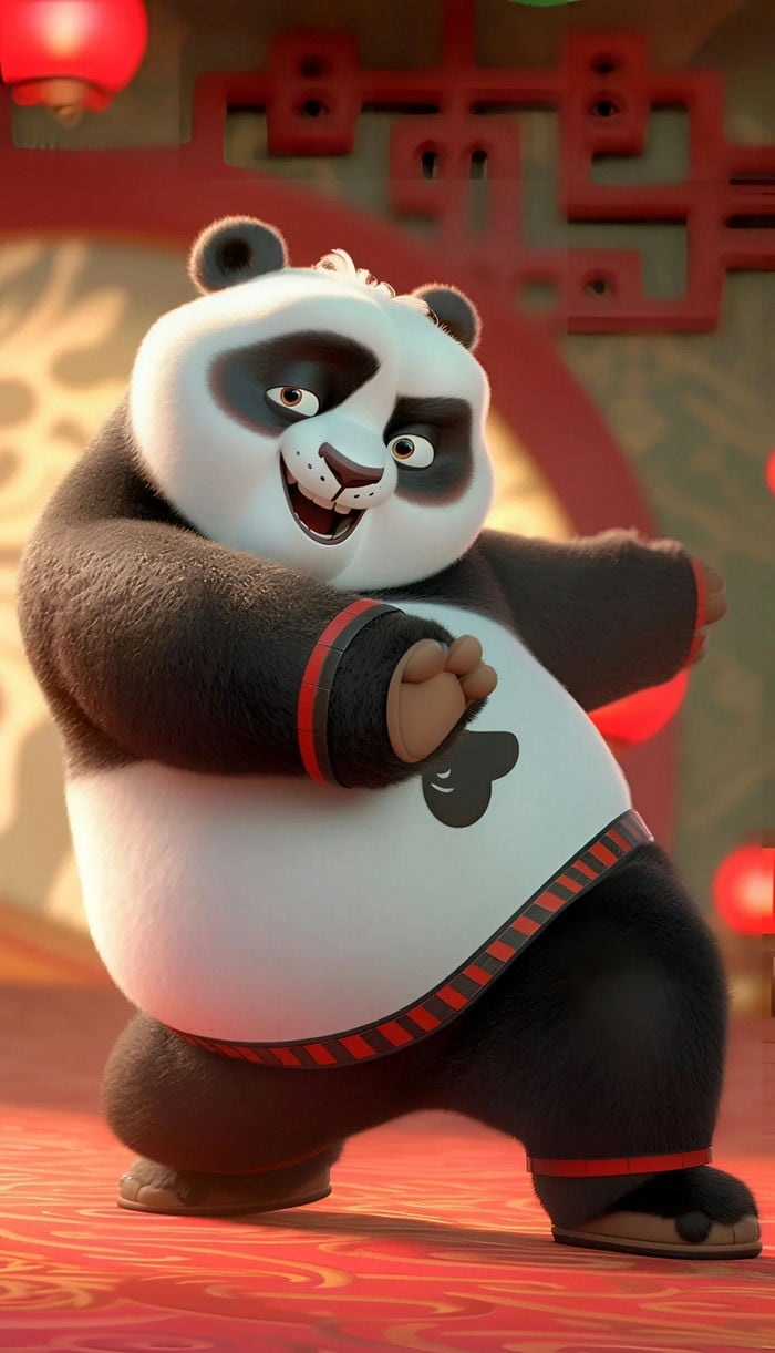 hình nền kung fu panda cute nhảy