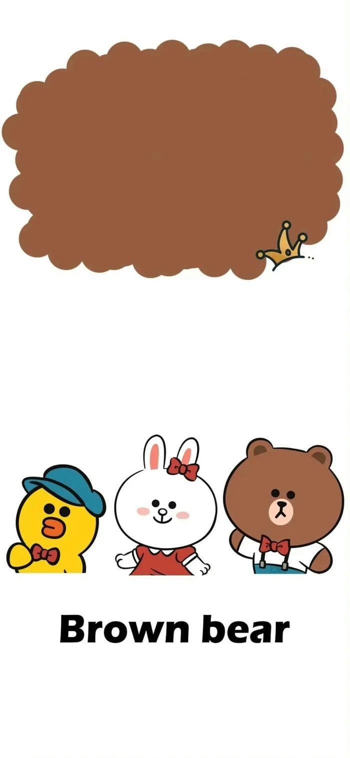 hình nền line friends gấu brown cute