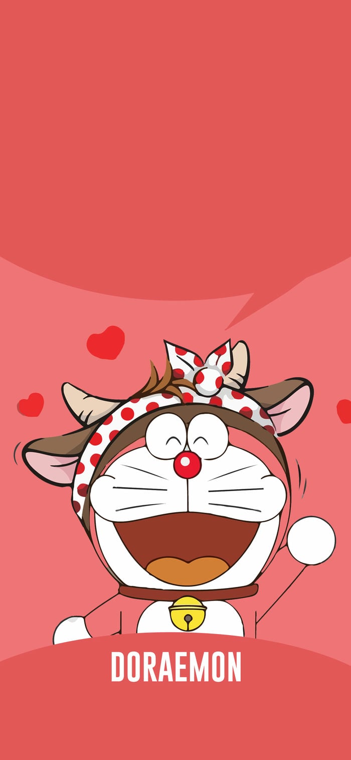 hình nền mặc định iphone 8 plus doraemon