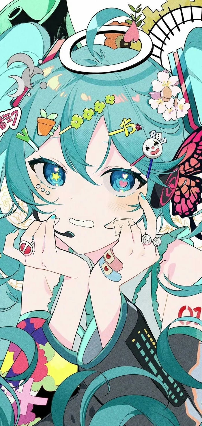 hình nền máy tính hatsune miku yêu