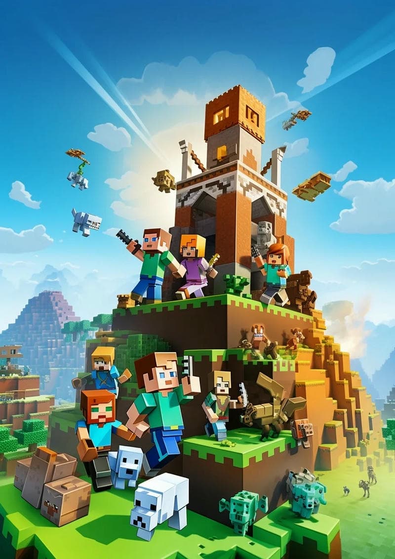 hình nền máy tính minecraft 4k