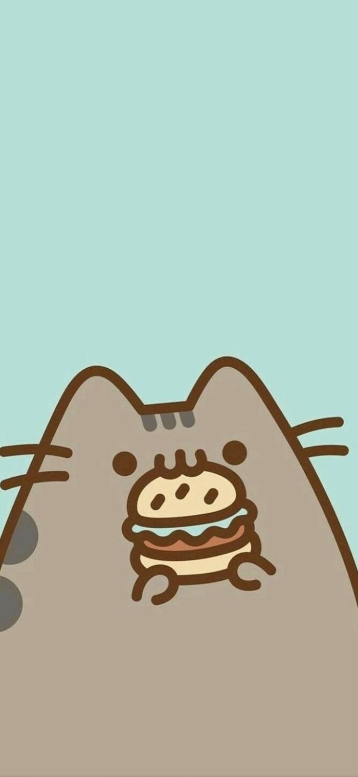 hình nền mèo pusheen hamburger