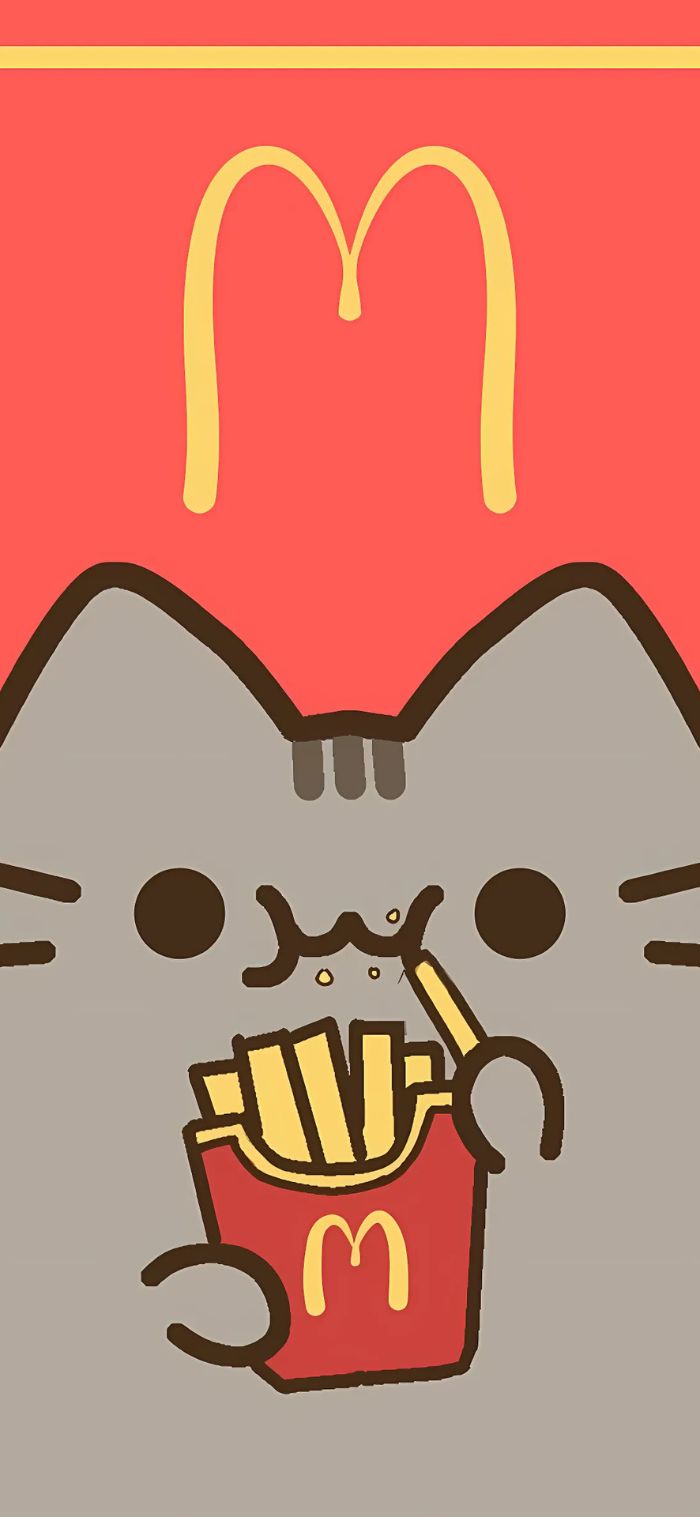 hình nền mèo pusheen mc donal