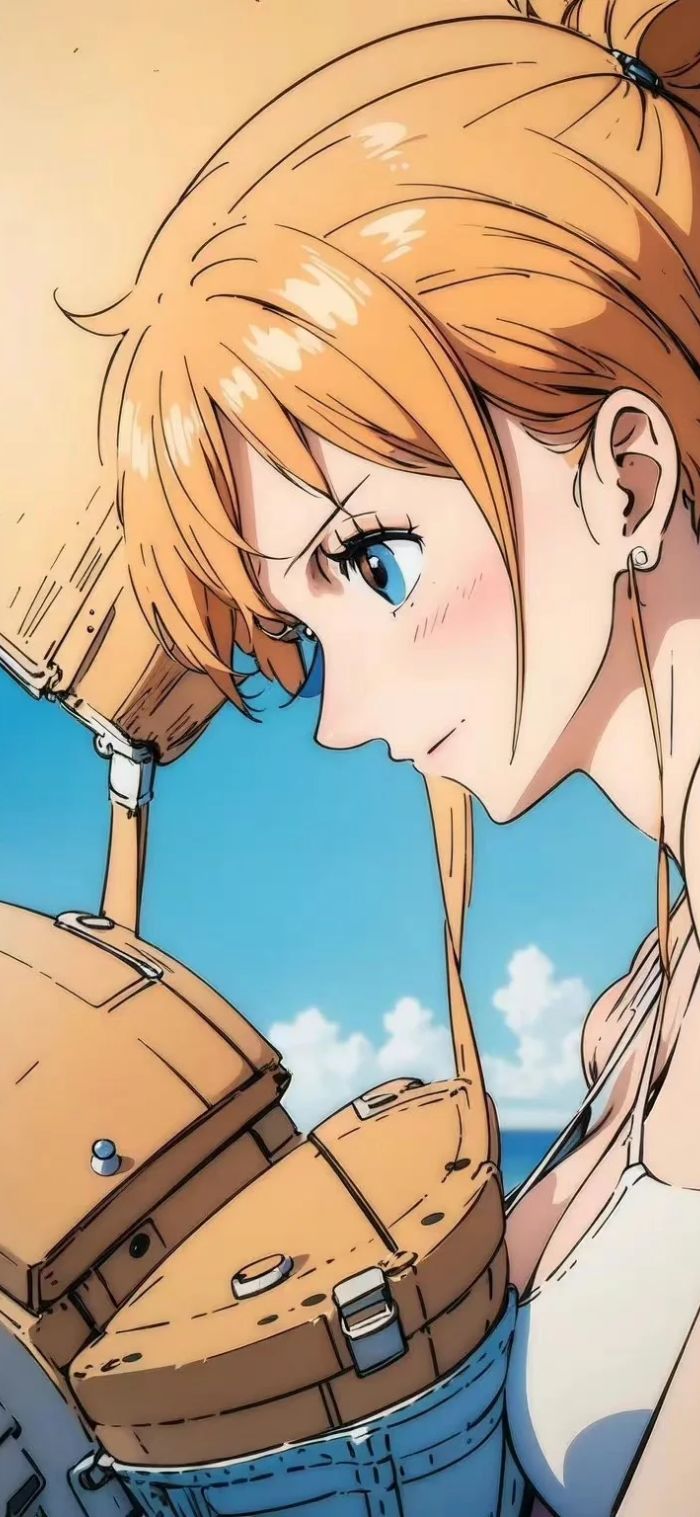 hình nền one piece nami cute