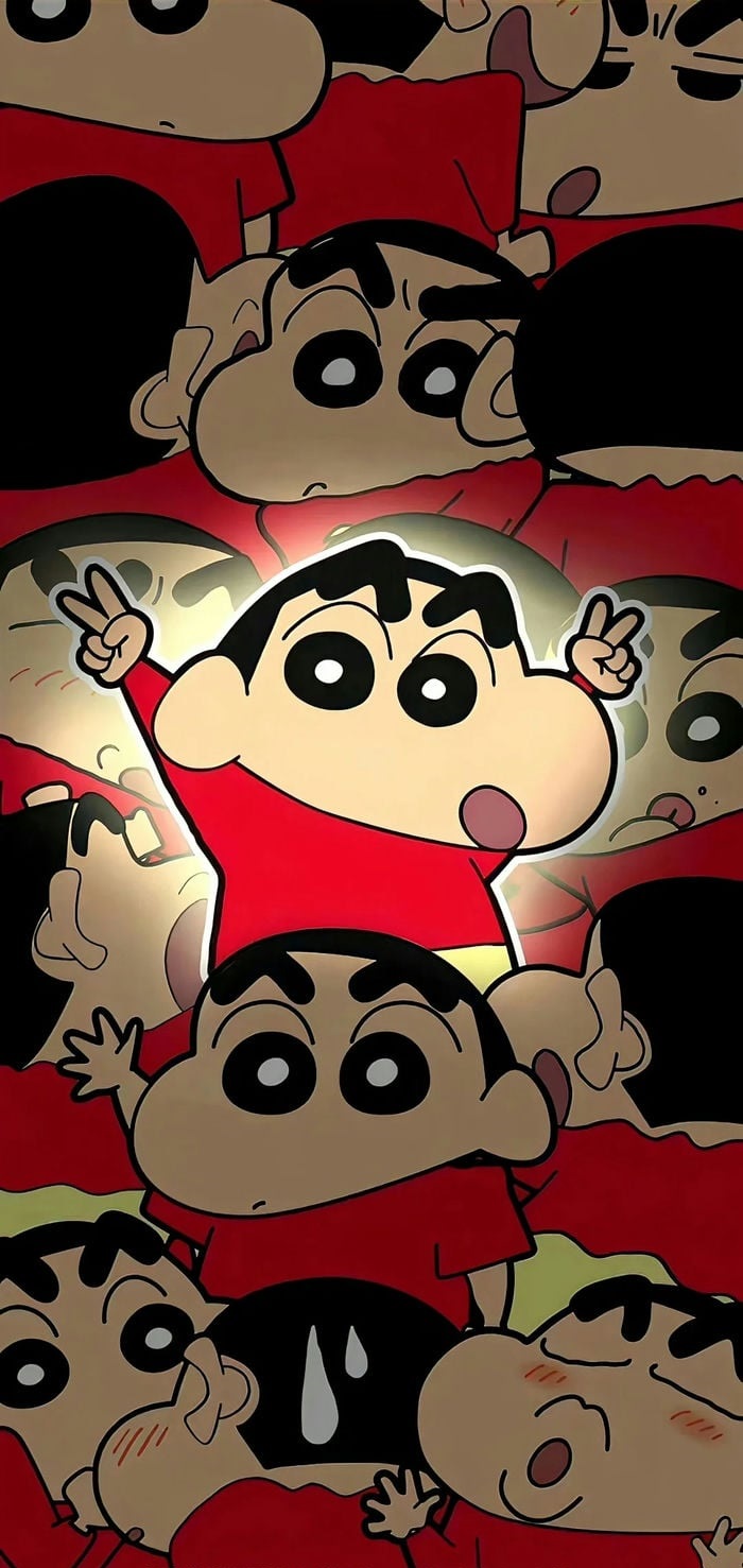 hình nền phát sáng Shin chan