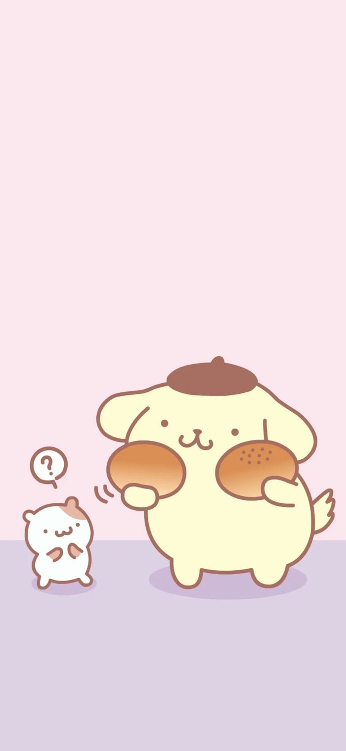 hình nền pompompurin nền tím