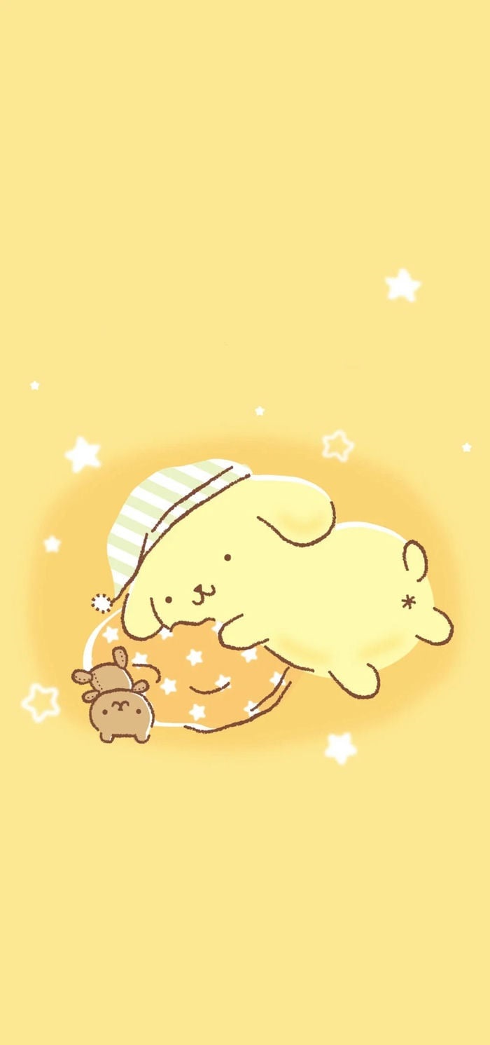 hình nền pompompurin tone vàng