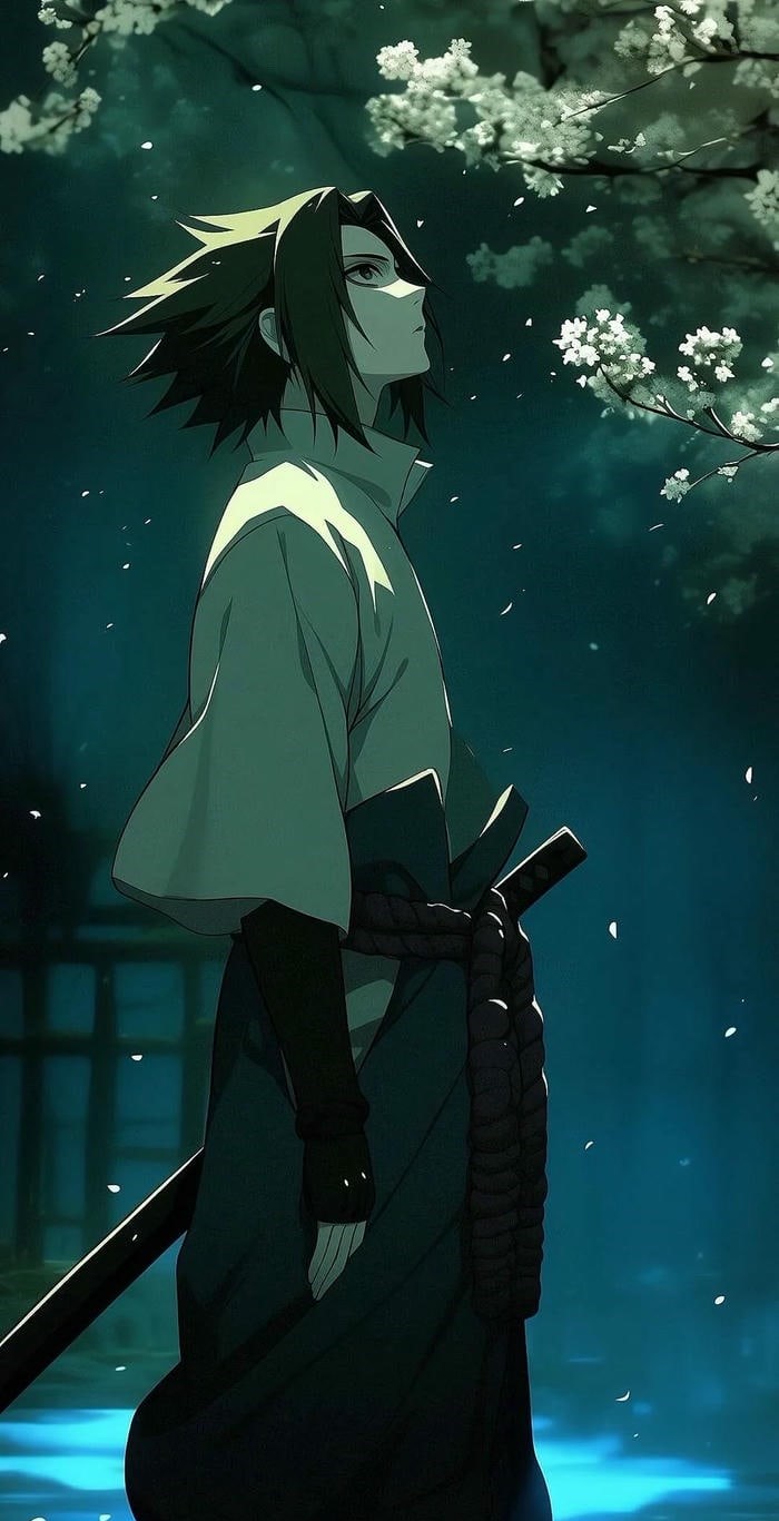 hình nền sasuke trầm tư