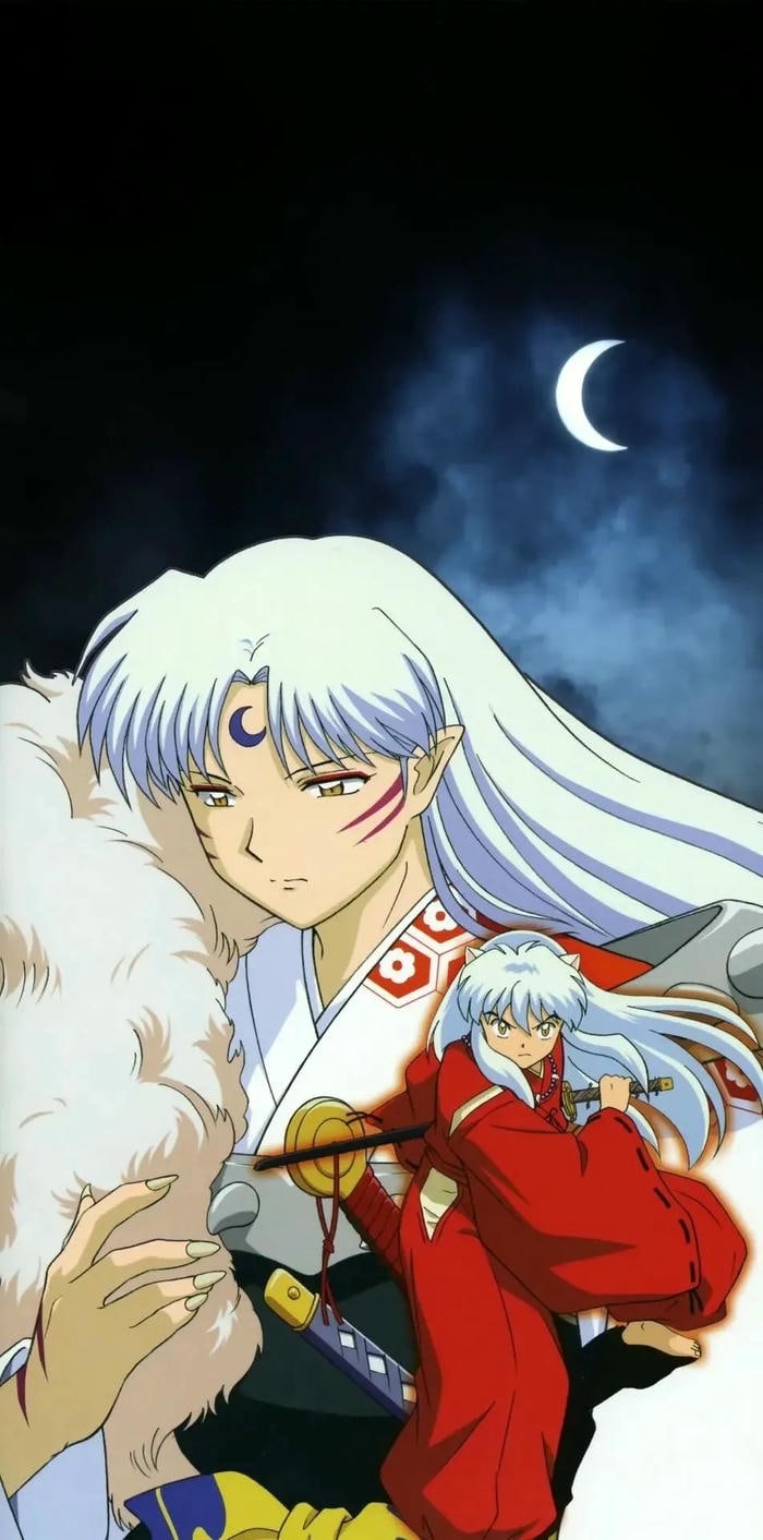 hình nền sesshomaru dưới ánh trăng