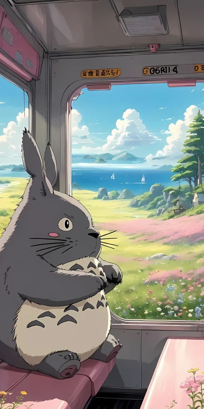 hình nền totoro cute trên tàu