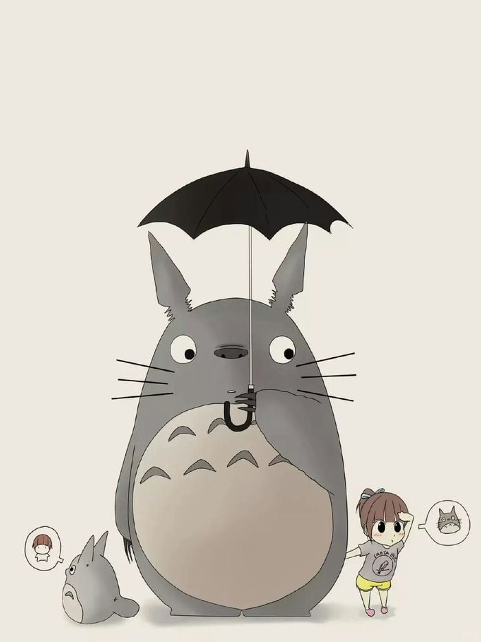 hình nền totoro và những bạn nhỏ