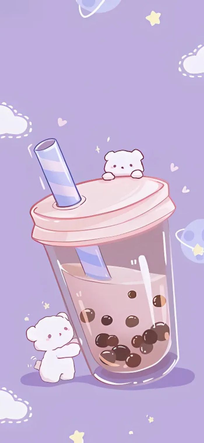 milk tea hình nền trà sữa cute