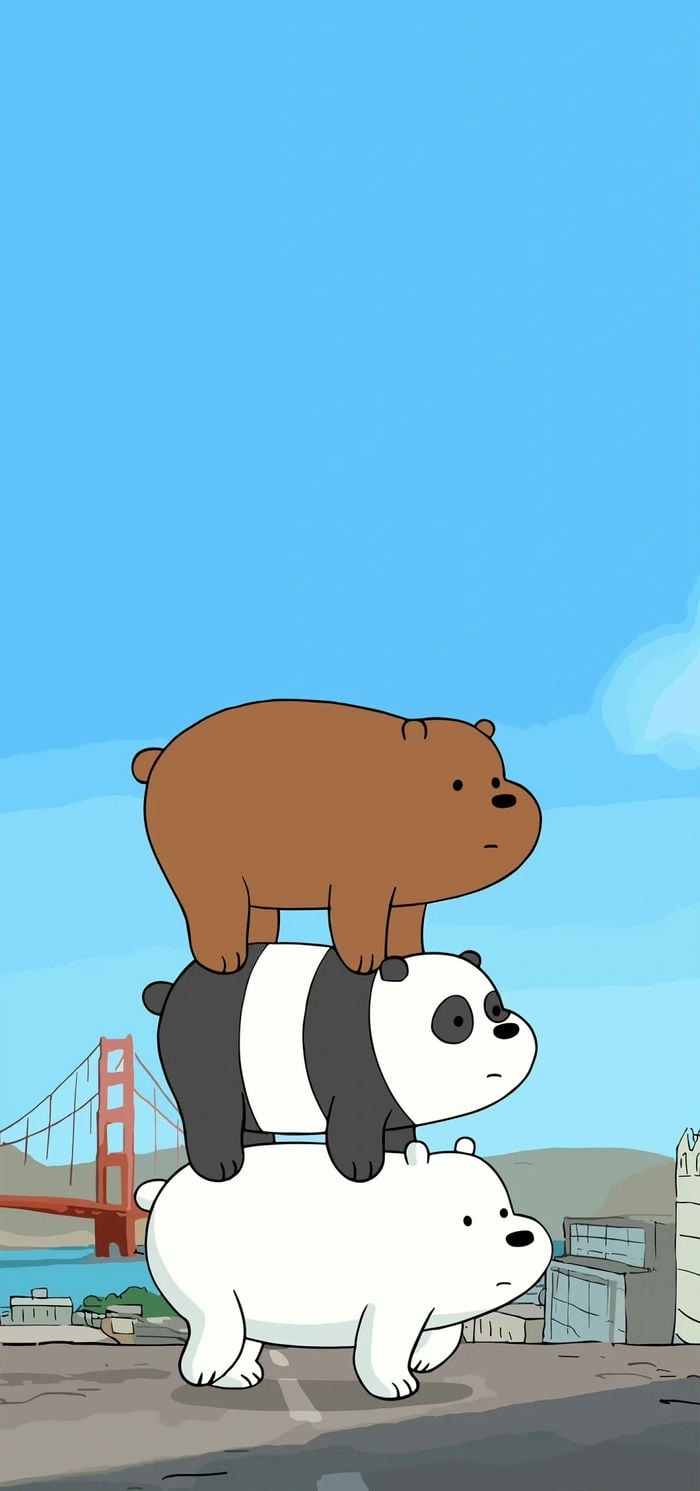 we bare bears hình nền máy tính cho fan