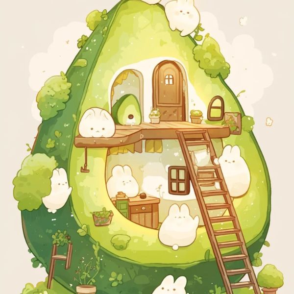 ảnh nền avatar quả bơ cute đẹp nhất