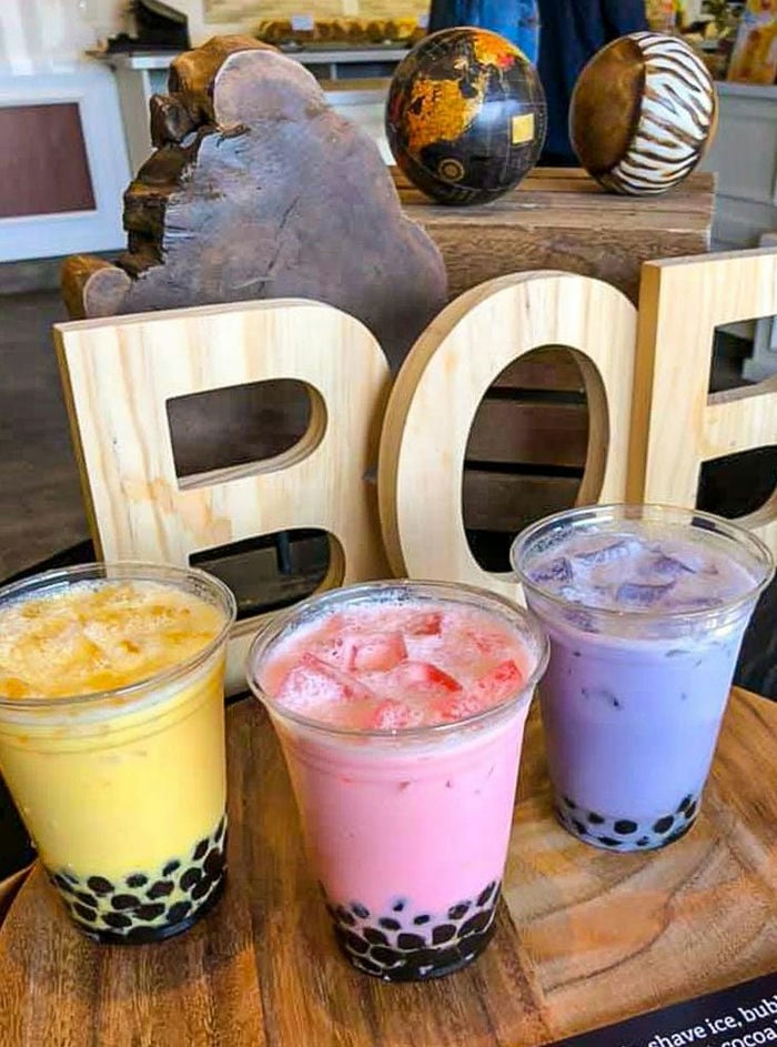 trà sữa sống ảo chụp ảnh ở quán cafe