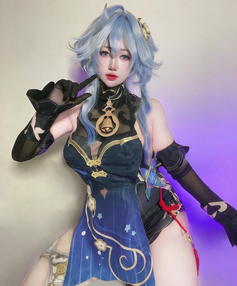 ảnh cosplay ganyu cực xinh