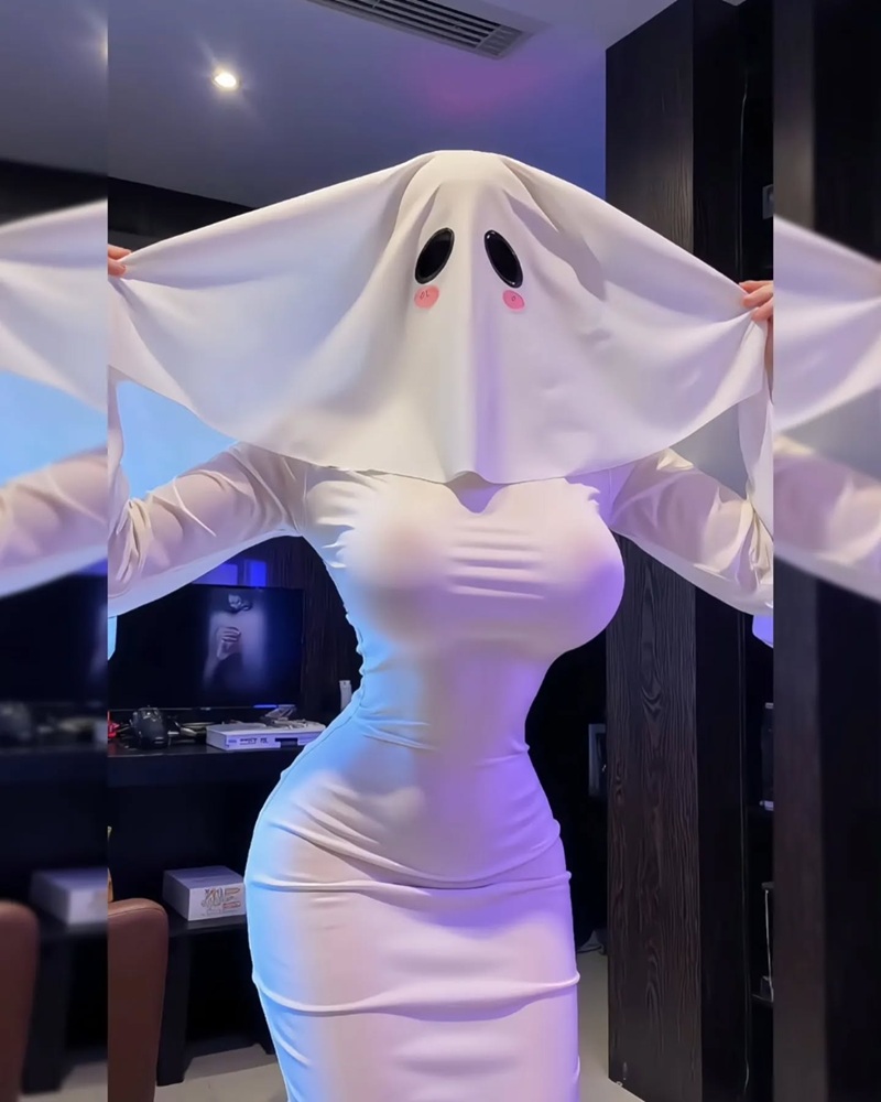 ảnh cosplay ma khoe ngực