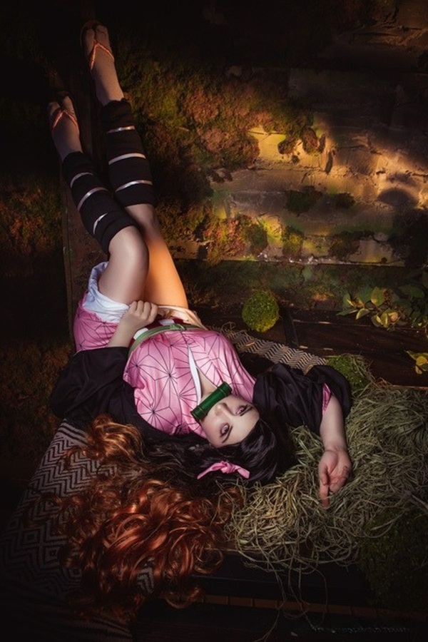 ảnh cosplay nezuko đáng yêu