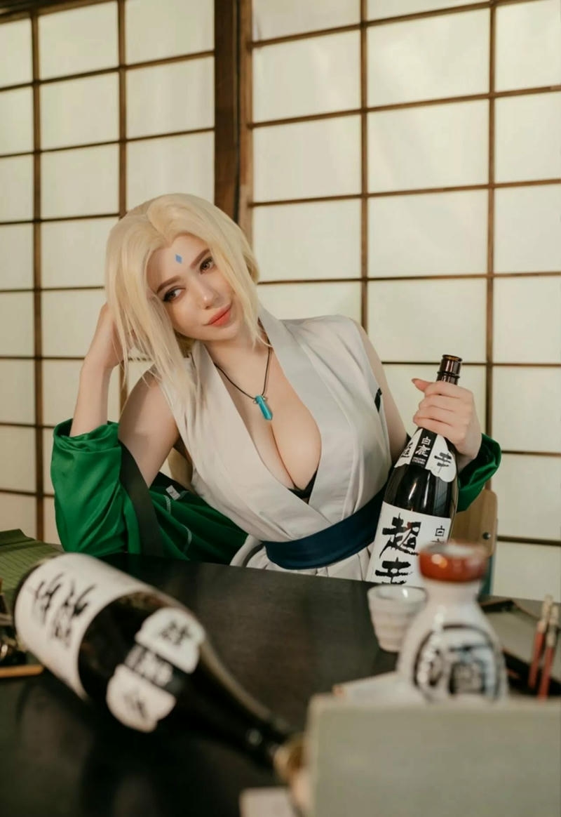 ảnh cosplay tsunade đáng yêu