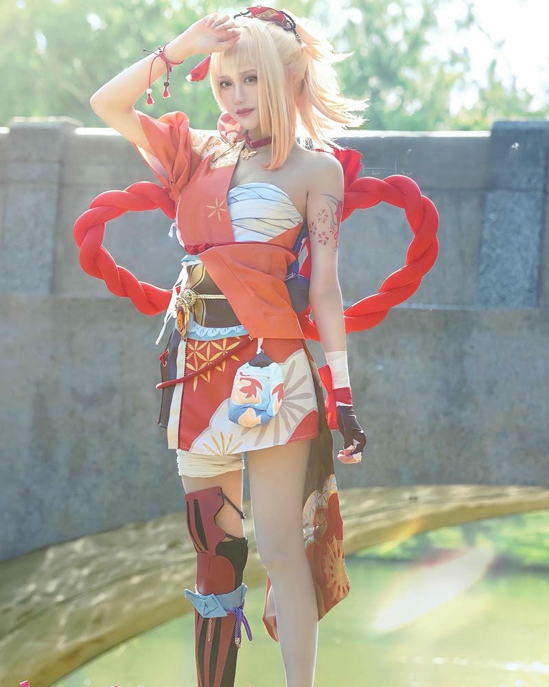 ảnh yoimiya cosplay cực đáng yêu