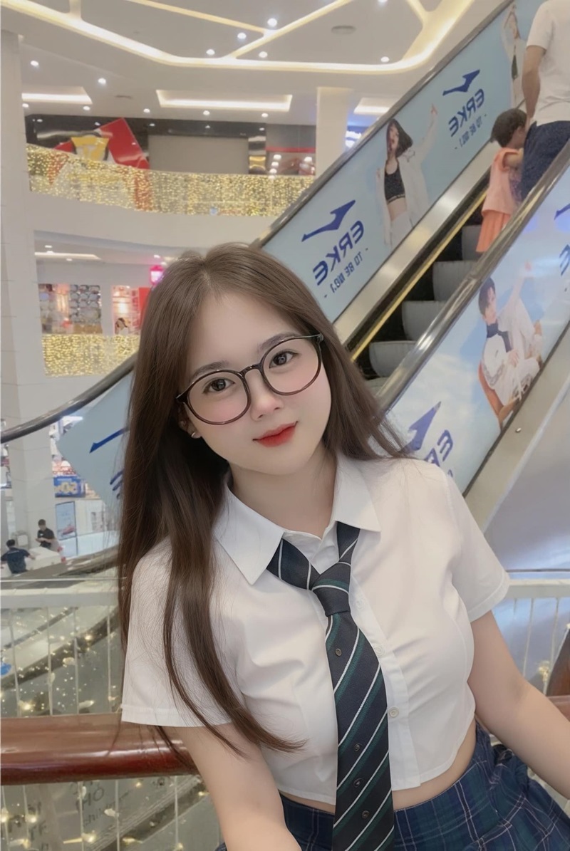 cosplay học sinh đeo kính