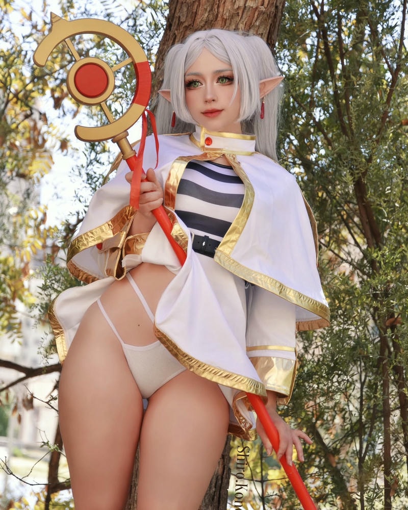 hình ảnh cosplay frieren cực xinh