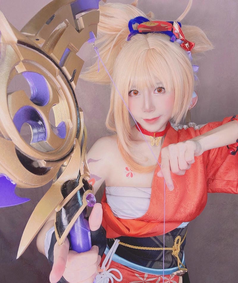 hình ảnh yoimiya cosplay cực xinh
