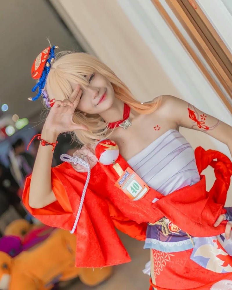 hình ảnh yoimiya cosplay cute